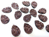 CA655 - 10 pcs Drusy Druzy Resin Embellishment Teardrop Cabochons - Champagne - 25x18mm - 25mm x 18mm - 18x25mm - Tear Drop - Thick: 4.5mm