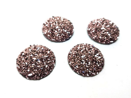 RC0003 - 4 pcs Druzy Resin Embellishment Cabochons Assortment - 30mm (1.18 inch) - Dome Style