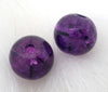 BD665 - 200 pcs Purple Crackle Glass Beads, 6mm - Hole Size: 1mm