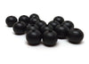 BD711 - Black Wooden Wood Round Spacer Beads - 10x9mm - Hole Size: 3mm - Style B - Matte - 10mm x 9mm