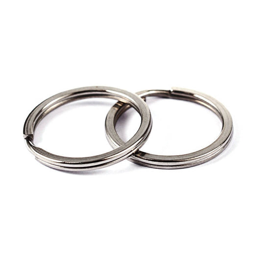 J112 - 10 pcs. 304 Stainless Steel Split Rings Key Rings - 25mm (1 inch) - Hypoallergenic! Tarnish Resistant! - 2mm Thick