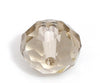 BD649 - 10 pcs. Champagne Brown Crystal Glass Faceted Rondelle Beads - 10mm - Hole Size: 1.4mm