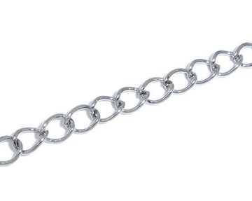N148- 10M (32.8ft) - Silver Tone Extension Chain -5x3mm Links - Ideal to make extender chains