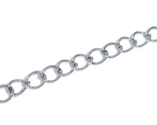 N148- 10M (32.8ft) - Silver Tone Extension Chain -5x3mm Links - Ideal to make extender chains