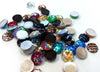 CA576 - 40 pcs Assortment of Mermaid Fish Scales Resin Carved Embellishment Cabochons - 8mm
