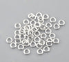 J274 - 100 pcs Silver Plated Soldered Closed Jump Rings - 4mm - 20 Gauge (0.8mm Thick)