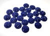 CA751 - 10 pcs Druzy Resin Embellishment Cabochons Dark Blue Denim - 12mm - Dome Circle