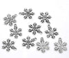 P561 - 30 pcs. Antique Silver Snowflakes Charms Pendants - 25x19mm (1 inch)