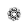 BD282 - 100 pcs Antique Silver Snowflake Daisy Spacer Beads - 6mm - Hole Size: 1.7mm