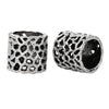 BD340 - 50 pcs Antique Silver Dotted Tube European Spacers - 8 x 8mm - Hole Size: 6.4mm