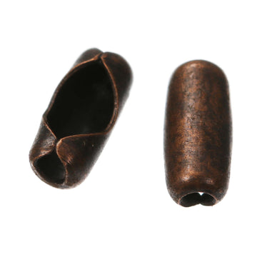 CL081 - 500 pcs. Antique Copper Ball Chain Connectors - Fit 2mm Ball Chains - 7mm x 3mm