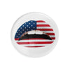 CA457 - 10 pcs Circle Lips American Flag USA Glass Round Dome Seals Tiles Cabochons - 20mm
