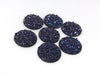 CA619 - 10 pcs Druzy Resin Embellishment Cabochons Magenta Purple - 20mm - Dome Style