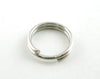 J048 - 100 pcs Double Rings - Silver Tone Open Jump Split Rings - 7mm - 22 Gauge