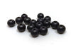 BD711 - Black Wooden Wood Round Spacer Beads - 10x9mm - Hole Size: 3mm - Style B - Matte - 10mm x 9mm