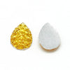 CA740 - 10 pcs Druzy Resin Embellishment Cabochons Yellow - 18mm x 13mm - Shimmer Style - Teardrop