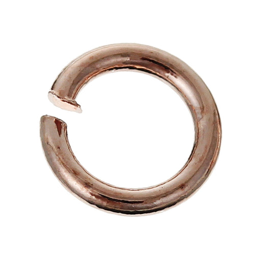 J042 - 300 pcs Rose Gold Plated Open Jump Rings 5mm - 20 Gauge - High Quality