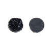 CA182 - 10 pcs Druzy Resin Embellishment Cabochons Black AB- 12mm Diameter - Circle - 3.6mm Thick