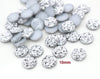 CA195 - 10 pcs Druzy Resin Embellishment Cabochons Silver - 10mm - Dome Circle