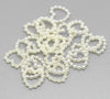 U023 - 500 pcs – 11mm x 11mm – Acrylic IVORY Pearl Love Heart Embellishments – Wedding Decoration, Hair Accessories, Purse Decor