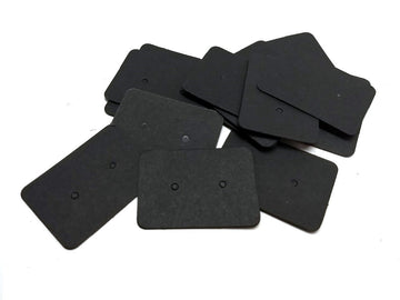 E003 - 100 pcs. Black Cardboard Paper Jewelry Earrings Earring Rectangle Display Cards Tags Labels - 2 Holes- 35mm x 25mm (1.38" x 1")