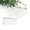 H059 - 10 pcs. - Silver Plated Comb Hair Clips - 58mm x 37mm (2.3" x 1.46") - 11 Teeth - Great Quality!