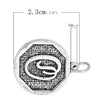 P105 - 4 pcs. Antique Silver LARGE Letter "O" Alphabet Letter Charm Pendant - 23mm x 20mm - Stamped Design