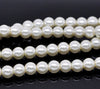 BD096 - 8mm Ivory Glass Pearl Imitation Round Beads - 32 inch strand