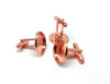 CU045 - Lot of 10 Rose Gold Plated Cuff Links (5 pairs) - 16mm Glue Pad Bezel Setting - Made of Copper
