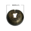 CR009 - 100 pcs Antique Bronze Crimp Beads Smooth Ball Spacer Bead Covers - 5mm Open, 4mm Closed