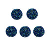 CA499B - 100 pcs Druzy Resin Embellishment Cabochons Blue Multicolor AB - 30mm (1.18 in)
