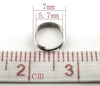 J048 - 100 pcs Double Rings - Silver Tone Open Jump Split Rings - 7mm - 22 Gauge