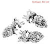 P203A - 2pcs. Antique Silver Anatomical Organ Human Heart Medical Charms Pendants - 27mm X 13mm