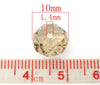 BD649 - 10 pcs. Champagne Brown Crystal Glass Faceted Rondelle Beads - 10mm - Hole Size: 1.4mm