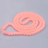 BD601 - 8mm Peach Pink Frosted Glass Round Beads - 15" strand (40cm) - Approx 52 beads per strand - Hole Size: 1.3mm