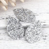 P1175 - 10 pcs. Assortment of Glitter Faux Leather Dangle Charms Pendants - Teardrop - 39mm (1.53") - Great for Earrings and Dangles! Double Sided