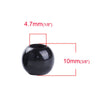 BD234 - 100 pcs Black Smooth Ball Spacer Beads - 10mm - Large Hole: 4.7mm