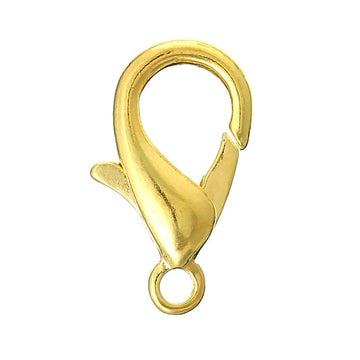 CL159 - 50 pcs. Gold Plated Lobster Clasps - 21mm X 12mm - Claw Clasps - Hole Size: 2.3mm