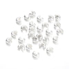 CR031 - 100 pcs Silver Plated Crimp Beads Smooth Ball Spacer Bead Covers - 4mm