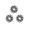 BD282 - 100 pcs Antique Silver Snowflake Daisy Spacer Beads - 6mm - Hole Size: 1.7mm