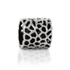 BD340 - 50 pcs Antique Silver Dotted Tube European Spacers - 8 x 8mm - Hole Size: 6.4mm