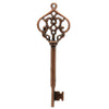 P668 - LARGE - 10 pcs. Copper Filigree Keys Charms Pendants - 70mm X 22mm (2 6/8"x 7/8")