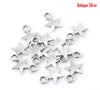 P2041 - 100pcs. Antique Silver Star Charms Pendants - 11mm x 9mm (0.43 in x 0.35 in) - 9x11mm