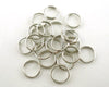 J048 - 100 pcs Double Rings - Silver Tone Open Jump Split Rings - 7mm - 22 Gauge