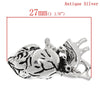 P203A - 2pcs. Antique Silver Anatomical Organ Human Heart Medical Charms Pendants - 27mm X 13mm