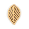 P1114 - 10 pcs Beige Metal Dangle Charms Pendants - Leaf - 28mm x 17mm - Great for Light Earrings, Necklaces or Dangles!