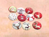 CA657 - 10 pcs Assortment of Circle Christmas Glass Round Dome Seals Tiles Cabochons - 12mm - Set 2 - Raindeer