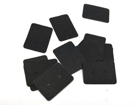 E003 - 100 pcs. Black Cardboard Paper Jewelry Earrings Earring Rectangle Display Cards Tags Labels - 2 Holes- 35mm x 25mm (1.38" x 1")