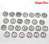 P085 - 5pcs. Antique Silver LARGE Letter "Z" Alphabet Letter - 18mm x18mm - Wax Design