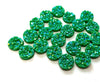 CA991 - 10 pcs Druzy Resin Embellishment Cabochons Emerald Green Multicolor AB - 8mm